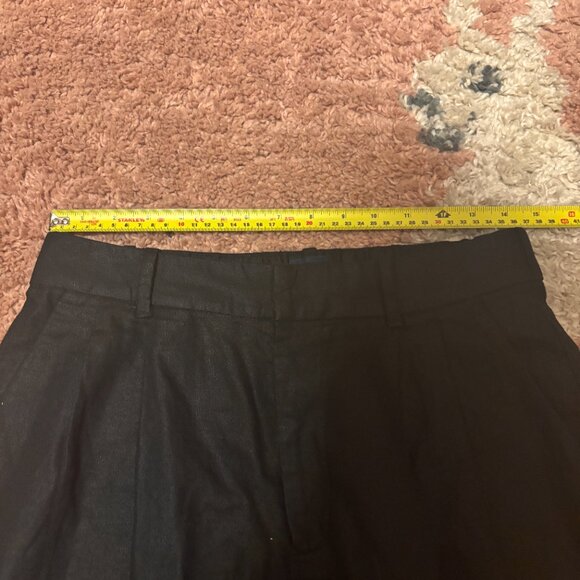 Gap 365 High Rise Linen Blend Wide-Leg Trousers Black, Women's Size 6 - Picture 8 of 10